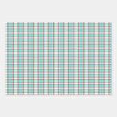 Feuille De Papier Cadeau Pastel Turquoise Blue Café Brown Grandes À petits  (Devant)
