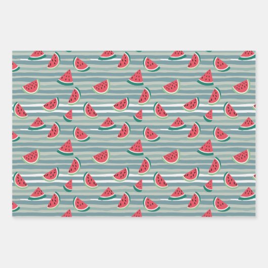 Feuille De Papier Cadeau Pastèque (Devant 3)