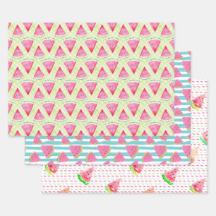 Feuille De Papier Cadeau Pastèque
