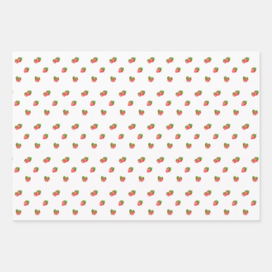 Feuille De Papier Cadeau Patch fraise (Devant 2)