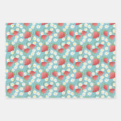 Feuille De Papier Cadeau Patch fraise (Devant)