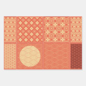 Feuille De Papier Cadeau Patchwork de Motif de corail japonais (Devant)