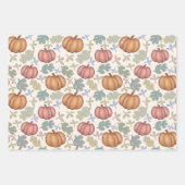 Feuille De Papier Cadeau Pâte d'automne Whimsical Citrouille Motif Envelopp (Devant)