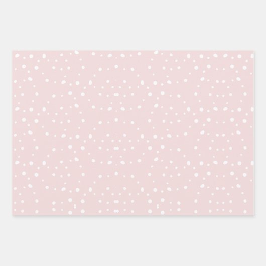 Feuille De Papier Cadeau Pâte moderne Noël enneigé points motif (Devant 3)