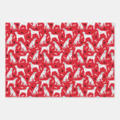 Feuille De Papier Cadeau Pâtes et os dalmatiens (Devant)