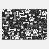 Feuille De Papier Cadeau Pâtes et os Thème d'animal (Devant 2)