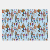 Feuille De Papier Cadeau Patinage Sur Glace Dans Le Parc (Devant 3)