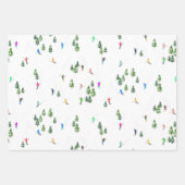 Feuille De Papier Cadeau Patinage Sur Glace Ski Snowboard Extérieur (Devant 3)