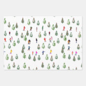 Feuille De Papier Cadeau Patinage Sur Glace Ski Snowboard Extérieur (Devant 2)