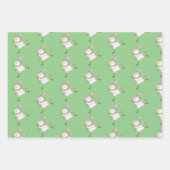 Feuille De Papier Cadeau Patinage sur glace Snowmen (Devant 2)