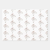 Feuille De Papier Cadeau Patinage sur glace Snowmen (Devant)