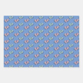 Feuille De Papier Cadeau Patins à roulettes roses (Devant 3)