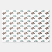 Feuille De Papier Cadeau Patins à roulettes roses (Devant 2)