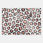 Feuille De Papier Cadeau Patteries du Black White Leopard animal (Devant 2)