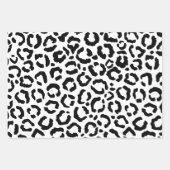 Feuille De Papier Cadeau Patteries du Black White Leopard animal (Devant)