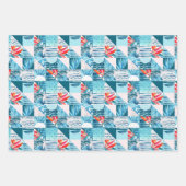 Feuille De Papier Cadeau Pattern de Tropical Teal Geometric Abstract (Devant 2)