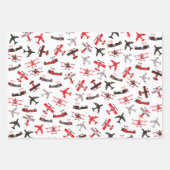 Feuille De Papier Cadeau Pattern Red and Black WWII (Devant)