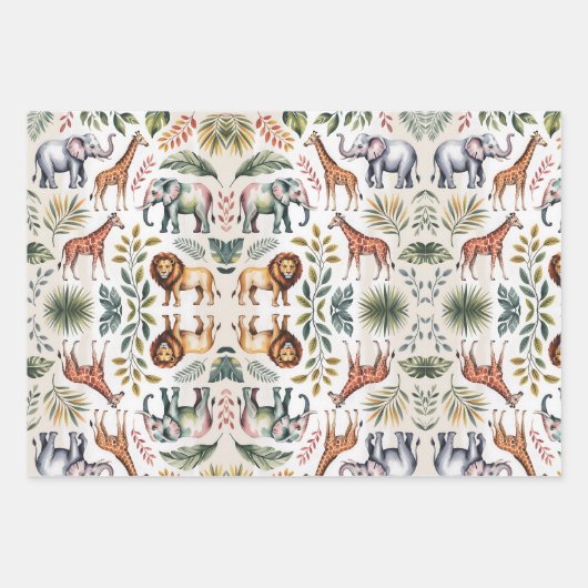Feuille De Papier Cadeau Patterned image featuring symmetrical arrangements (Devant 2)