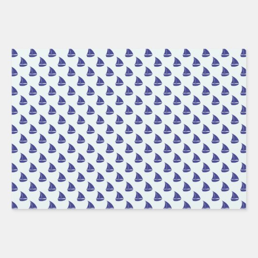 Feuille De Papier Cadeau Patterns bleus (Devant 3)