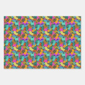 Feuille De Papier Cadeau Patterns d'Animal Silhouette (Devant 3)