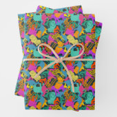 Feuille De Papier Cadeau Patterns d'Animal Silhouette (En situation)