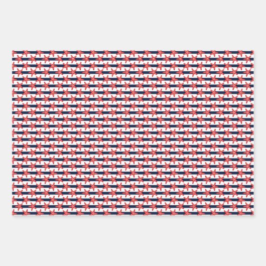 Feuille De Papier Cadeau Patterns de Stars And Stripes (Devant 3)