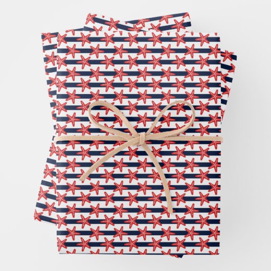 Feuille De Papier Cadeau Patterns de Stars And Stripes (En situation)