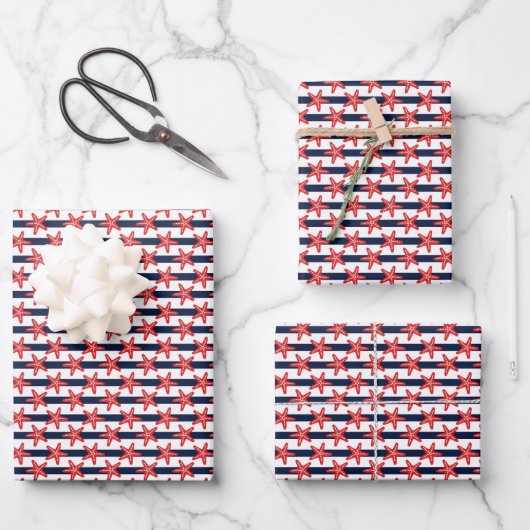 Feuille De Papier Cadeau Patterns de Stars And Stripes (Recto)