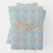 Feuille De Papier Cadeau Patterns pastel nautical (En situation)