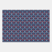 Feuille De Papier Cadeau Patters bleus (Devant 3)