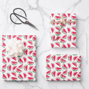 Feuille De Papier Cadeau Patters de Cute Pineapple et Watermelon