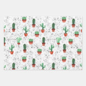 Feuille De Papier Cadeau Patters de Green Terracotta Cactus (Devant)