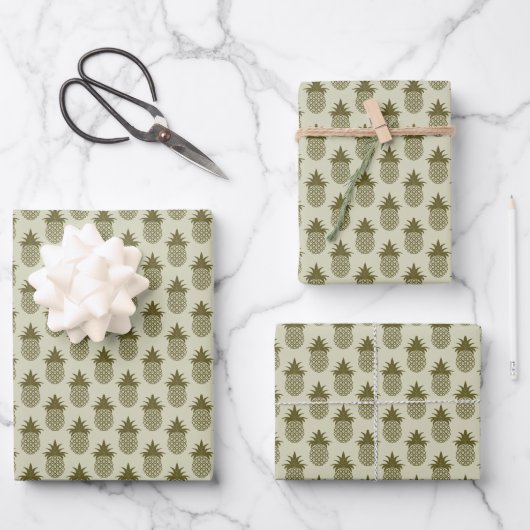 Feuille De Papier Cadeau Patters de Khaki (Recto)
