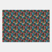 Feuille De Papier Cadeau Patters de Macaw et Hibiscus (Devant 2)