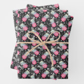 Feuille De Papier Cadeau Patters de Textured Triangle Pineapple (En situation)