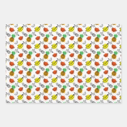 Feuille De Papier Cadeau Patters de Vector Graphic Seamless (Devant 3)