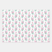 Feuille De Papier Cadeau Patters Flamingo et Watermelon Pastel (Devant 2)