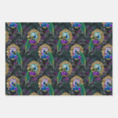 Feuille De Papier Cadeau Patters vibrant Illustrated Peacock (Devant 2)