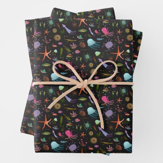 Feuille De Papier Cadeau Patterson de Sea Critters (En situation)