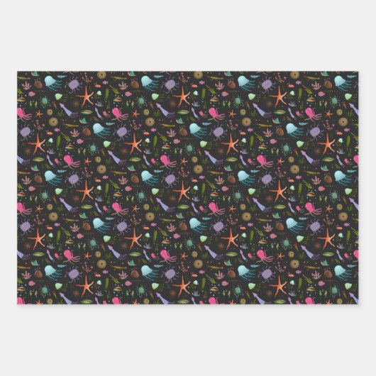 Feuille De Papier Cadeau Patterson de Sea Critters (Devant)