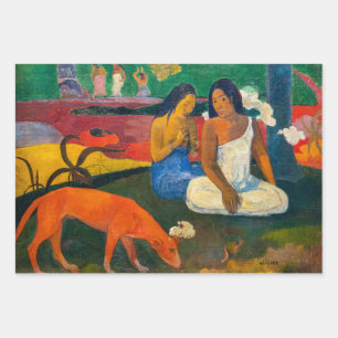Feuille De Papier Cadeau Paul Gauguin - Arearea / Le Chien Rouge