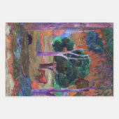Feuille De Papier Cadeau Paul Gauguin - Paysage avec un cochon et un cheval (Devant 2)