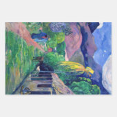 Feuille De Papier Cadeau Paul Gauguin - Rue à Tahiti (Devant 3)