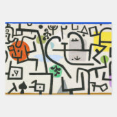 Feuille De Papier Cadeau Paul Klee Abstrait Tree Blue Peinture (Devant 2)