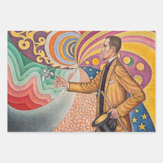 Feuille De Papier Cadeau Paul Signac - Portrait de M Felix Feneon, Opus 217 (Devant)