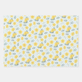 Feuille De Papier Cadeau pavot jaune (Devant 3)