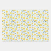 Feuille De Papier Cadeau pavot jaune (Devant)