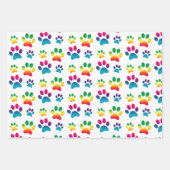 Feuille De Papier Cadeau Pawprint Chien Xmas (Devant 2)