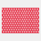 Feuille De Papier Cadeau Pawprint Chien Xmas (Devant)