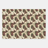 Feuille De Papier Cadeau Pays Chevaux de Noël (Devant)